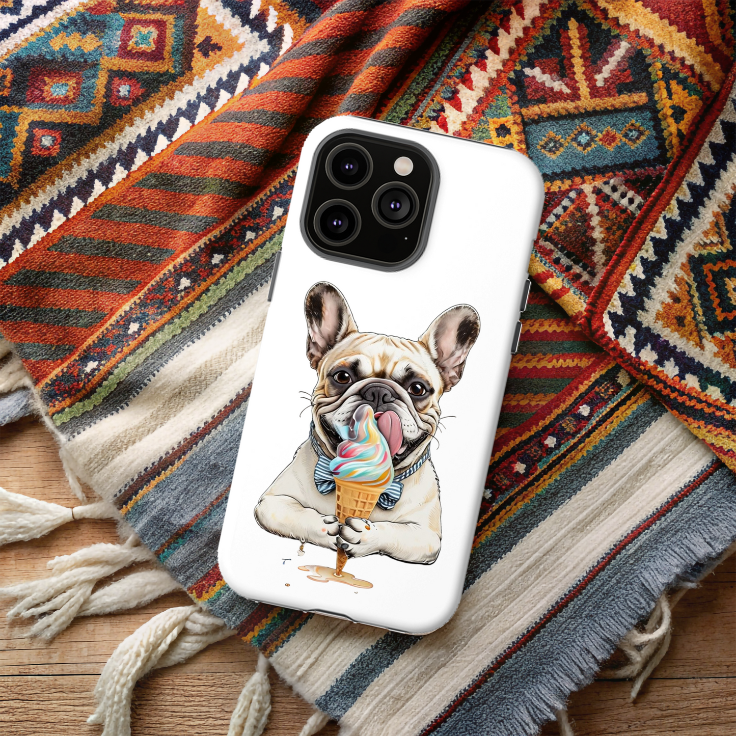 French Bulldog iPhone Case, Ice Cream Phone Case, Frenchie Mom Gift, Dog Phone Case, French Bulldog Lover Gift