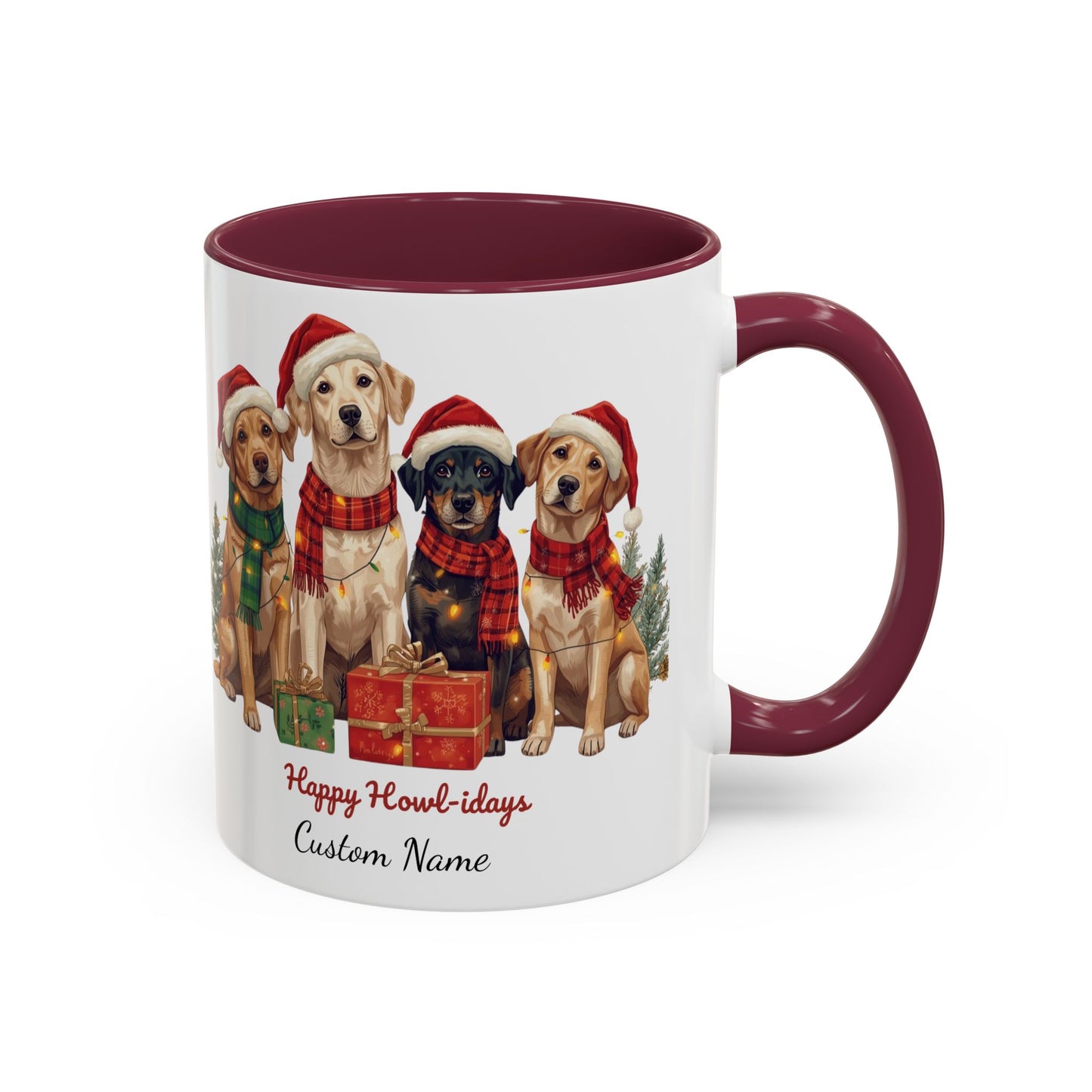 Festive Dog Mug, Dog Christmas Mug, Cute Christmas Dog, Custom Dog Mug, Holiday Spirit, Merry Christmas, Family Xmas Mug
