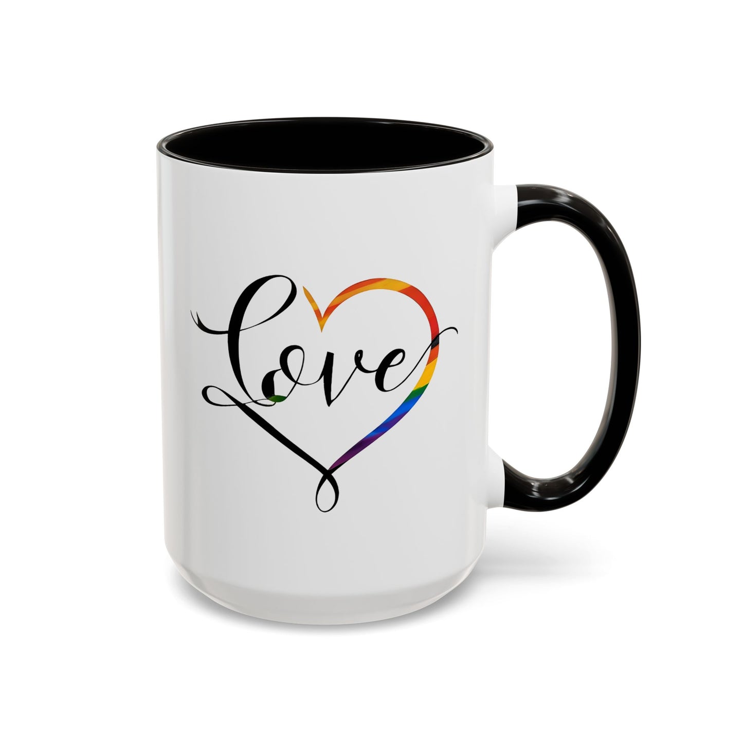 Celebration Rainbow Heart Mug  - Celebrate Diversity and Unity  - Valentine's Gift - Pride Celebration Mug