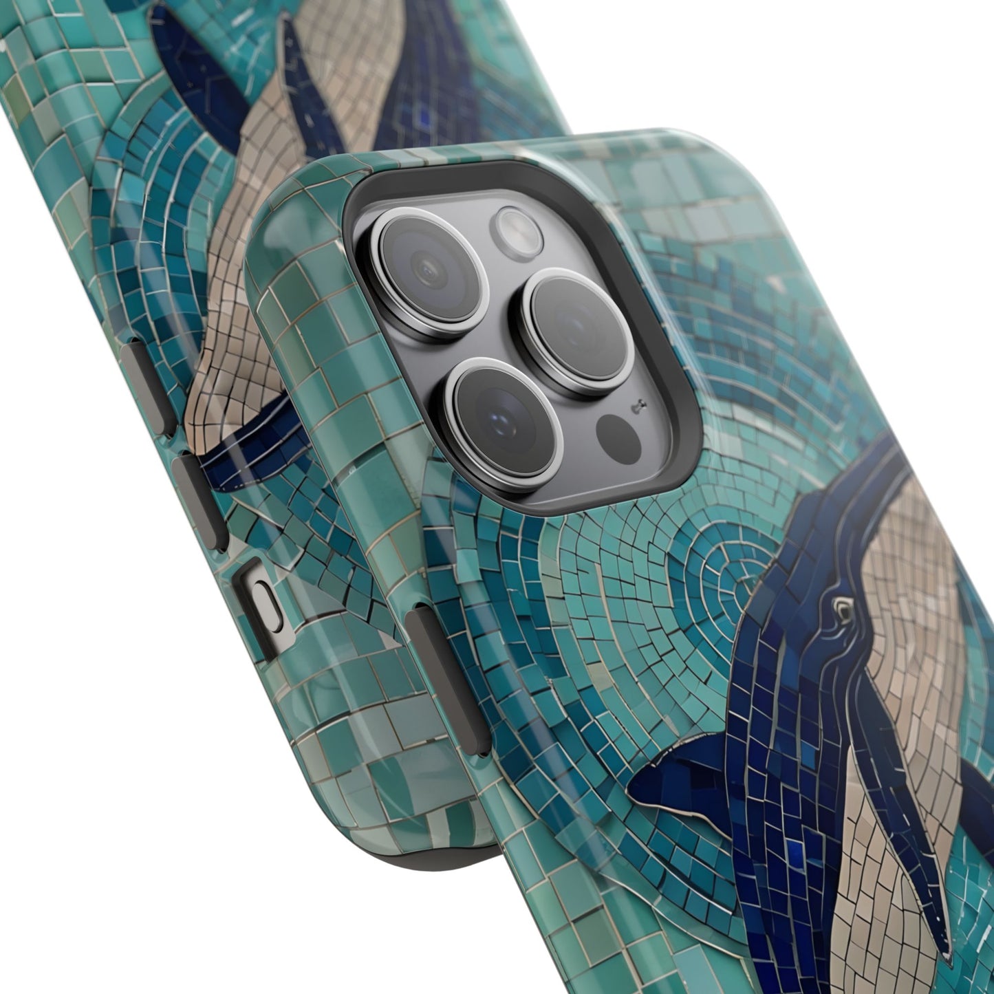 Whale Watching Mosaic iPhone Case, Whale Art, Unique Phone Case, Humpback Whale, Whale Gift, Marine Biology, Whale Watcher