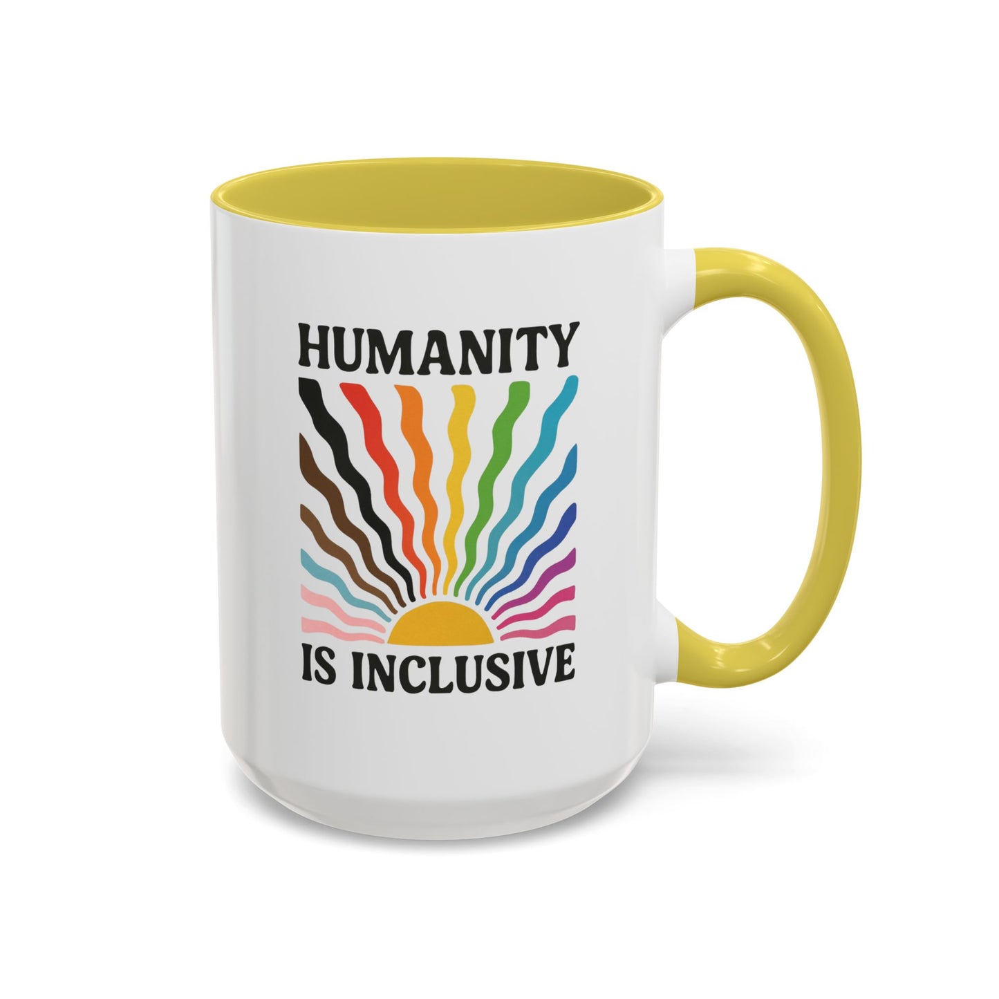 Pride Month Inclusive Humanity Coffee Mug, Pridemonth Merch, Bisexual Mug, Queer Mug, LGBT Mug, Lesbian Pride Mug