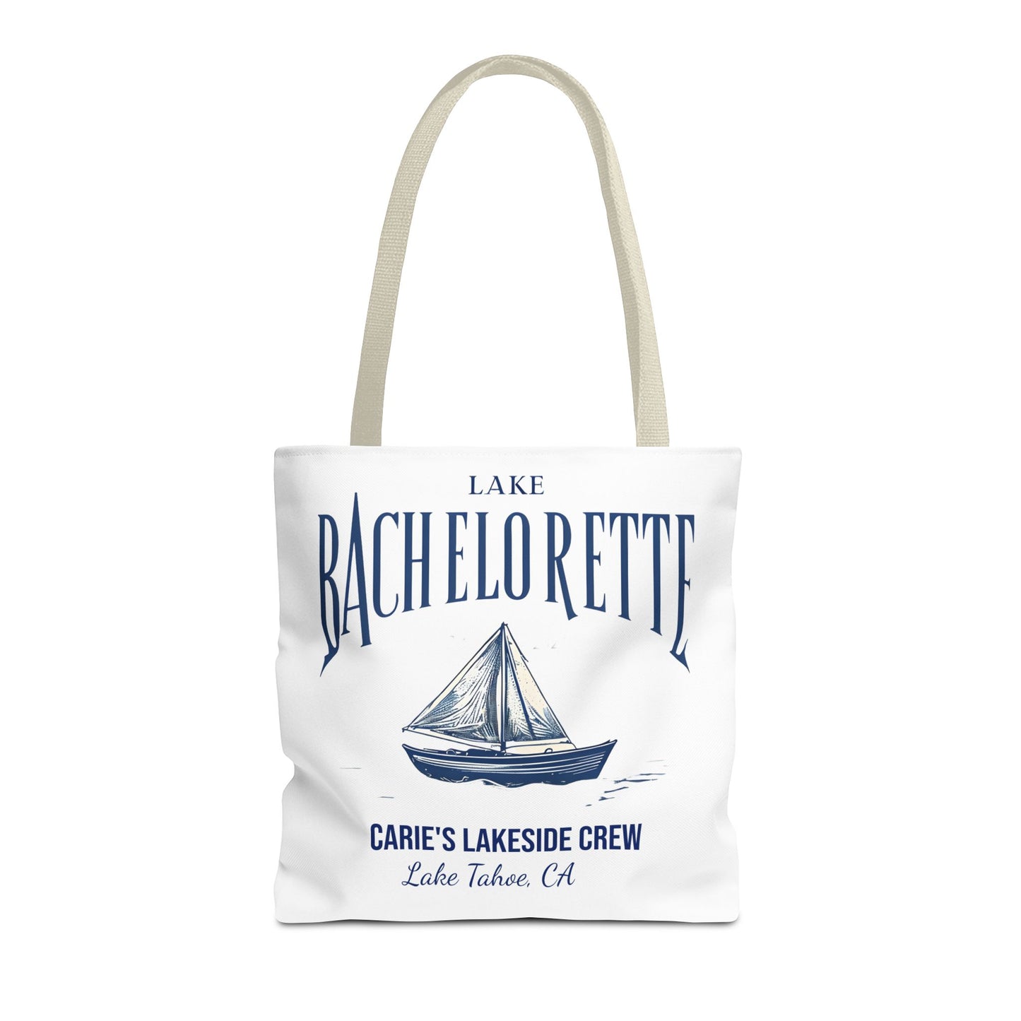 Let's Get Nauti Personalized Tote Bag, Bride Tote Bag, Bridesmaid Tote Bag, Hen Party Favors, Bride Tribe, Lake Bachelorette