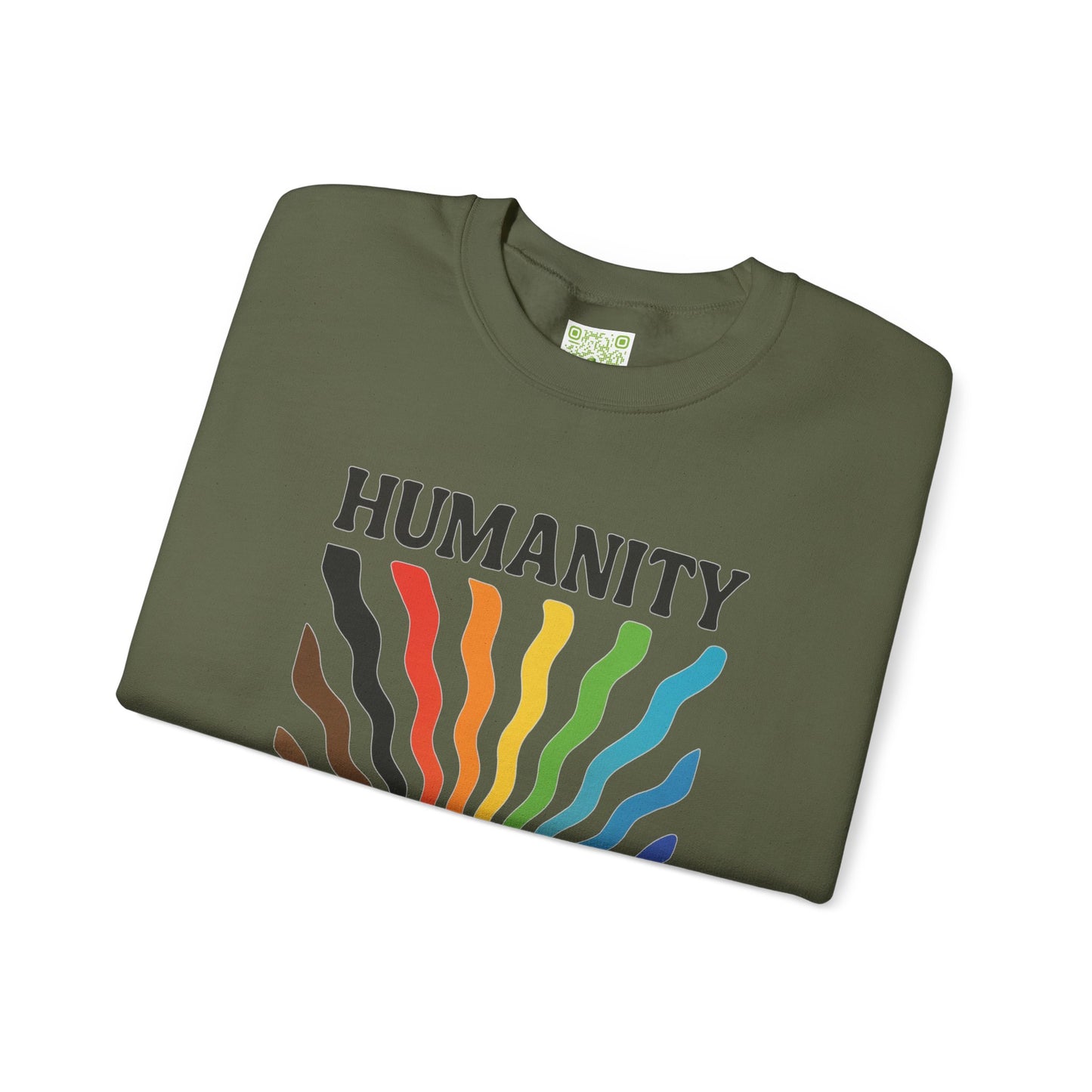 Pride Month Crewneck Sweatshirt, Humanity is Inclusive, LGBT Shirt, Lesbian Pride, Bisexual, Transgender, Equal Rights, pridemonth