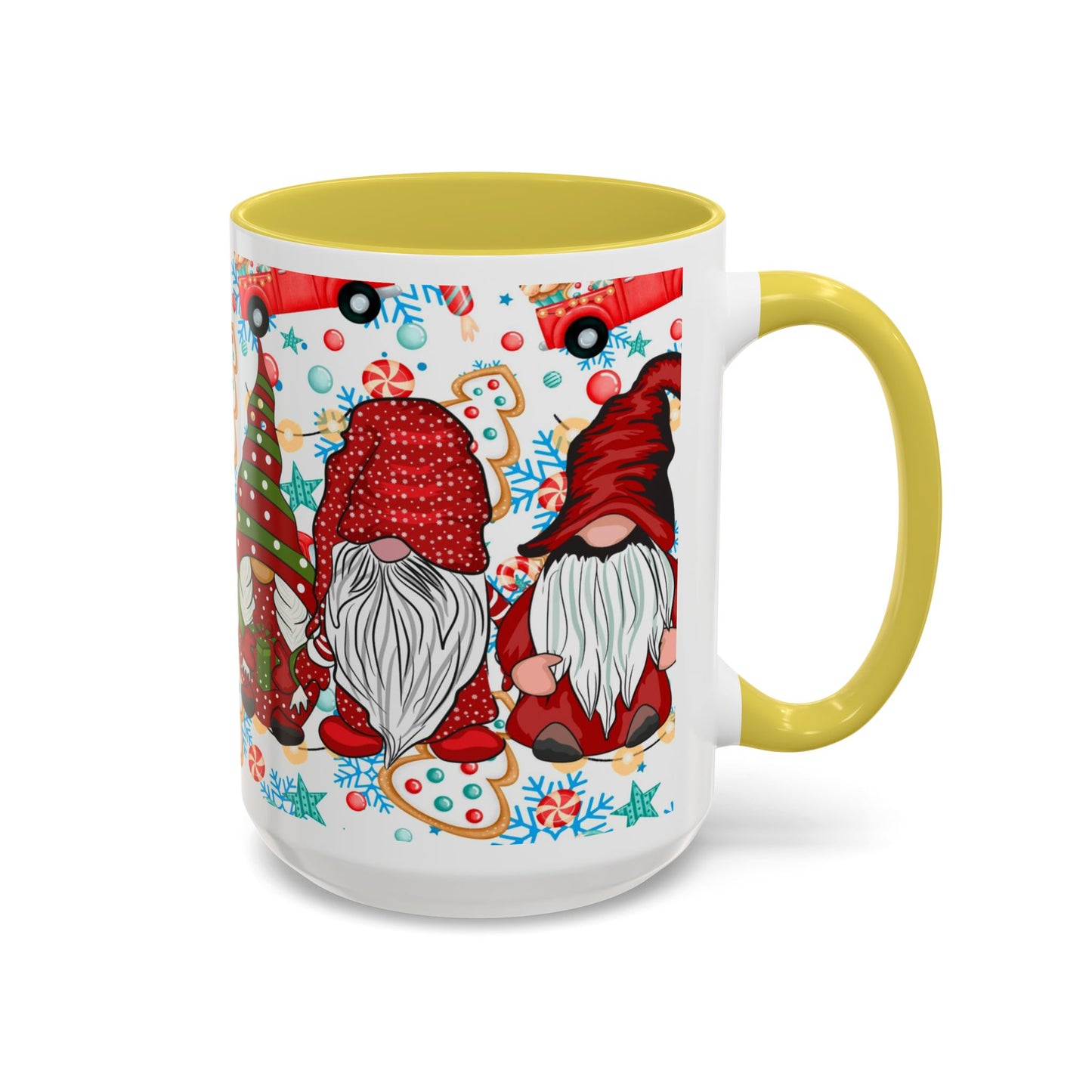 Gingerbread Christmas Gnome Mug with Cookies and Candy, Cute Holiday Coffee Cup, Festive Gnome Lover Gift, Winter Hot Cocoa Mug, Holiday Kitchen Drinkware