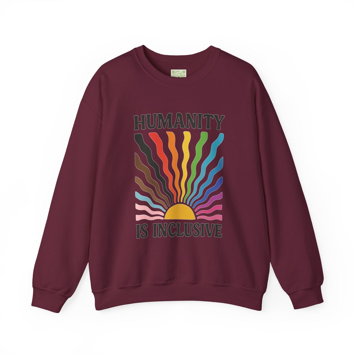 Pride Month Crewneck Sweatshirt, Humanity is Inclusive, LGBT Shirt, Lesbian Pride, Bisexual, Transgender, Equal Rights, pridemonth