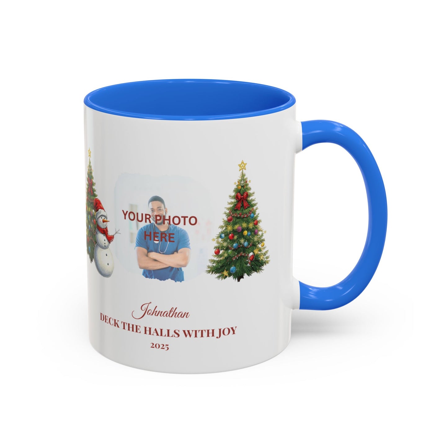 Personalized Snowman Mug with Custom Photo – Cute Christmas Cocoa Cup, Holiday Gift for Neighbors, Snowman Coffee Mug 2025