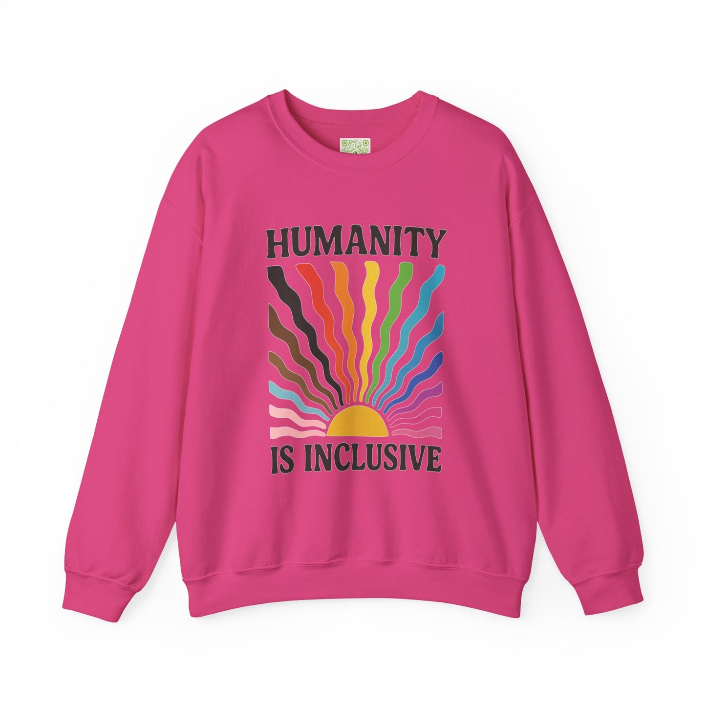 Pride Month Crewneck Sweatshirt, Humanity is Inclusive, LGBT Shirt, Lesbian Pride, Bisexual, Transgender, Equal Rights, pridemonth