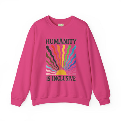 Pride Month Crewneck Sweatshirt, Humanity is Inclusive, LGBT Shirt, Lesbian Pride, Bisexual, Transgender, Equal Rights, pridemonth