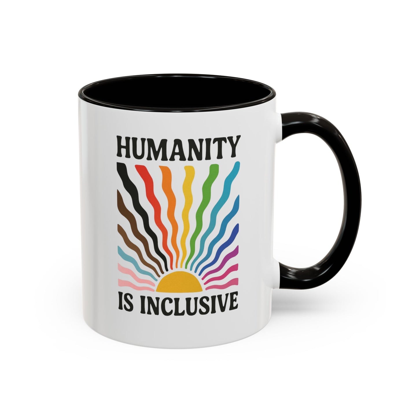 Pride Month Inclusive Humanity Coffee Mug, Pridemonth Merch, Bisexual Mug, Queer Mug, LGBT Mug, Lesbian Pride Mug