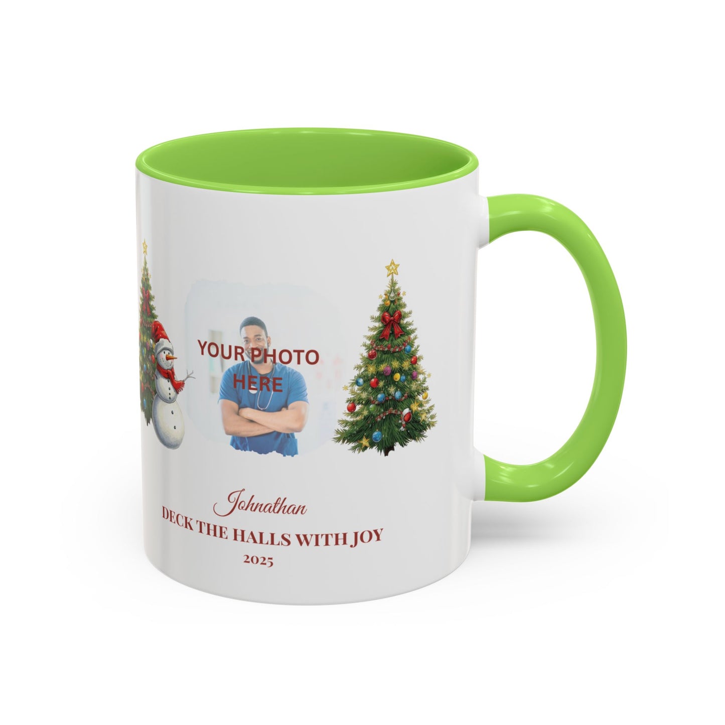 Personalized Snowman Mug with Custom Photo – Cute Christmas Cocoa Cup, Holiday Gift for Neighbors, Snowman Coffee Mug 2025