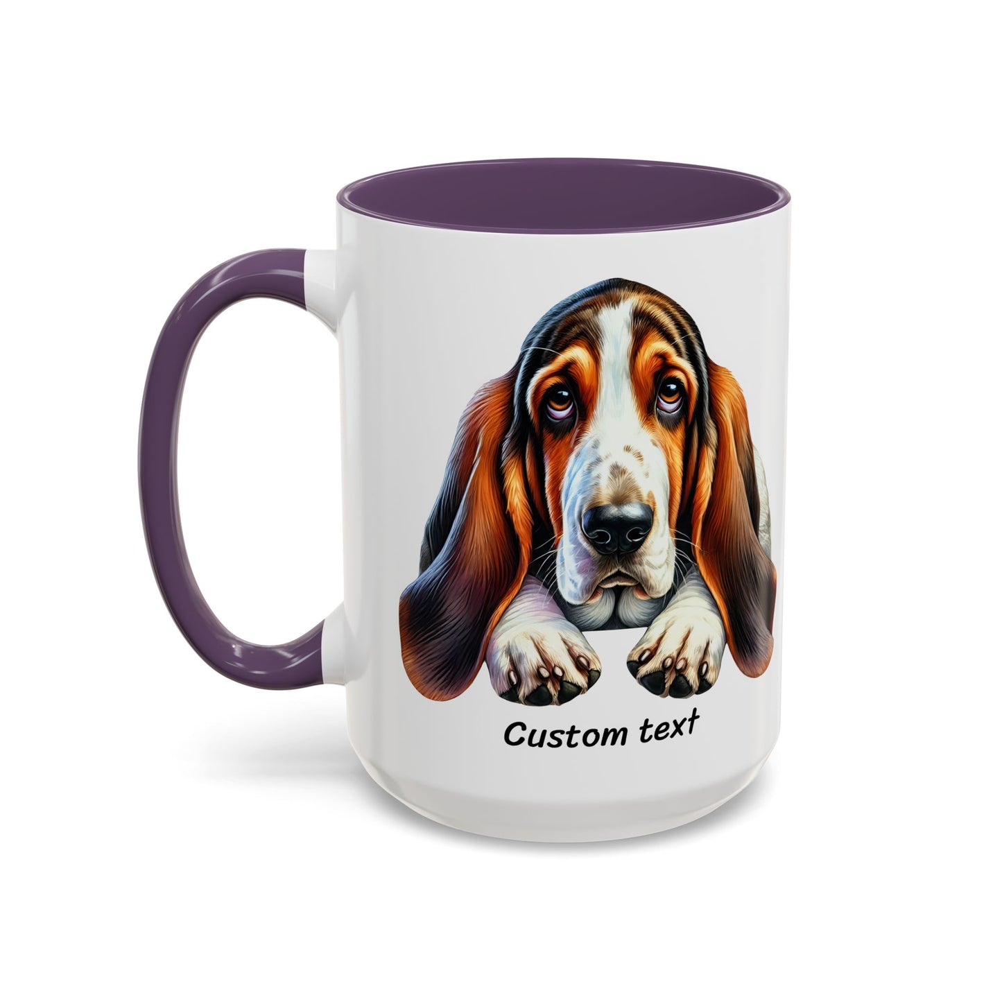 Funny Basset Hound Dog Lover Mug, Dog is Friendly, I am Not' Coffee Cup, Dog Mom Gift for Pet Lovers with Attitude and Humor