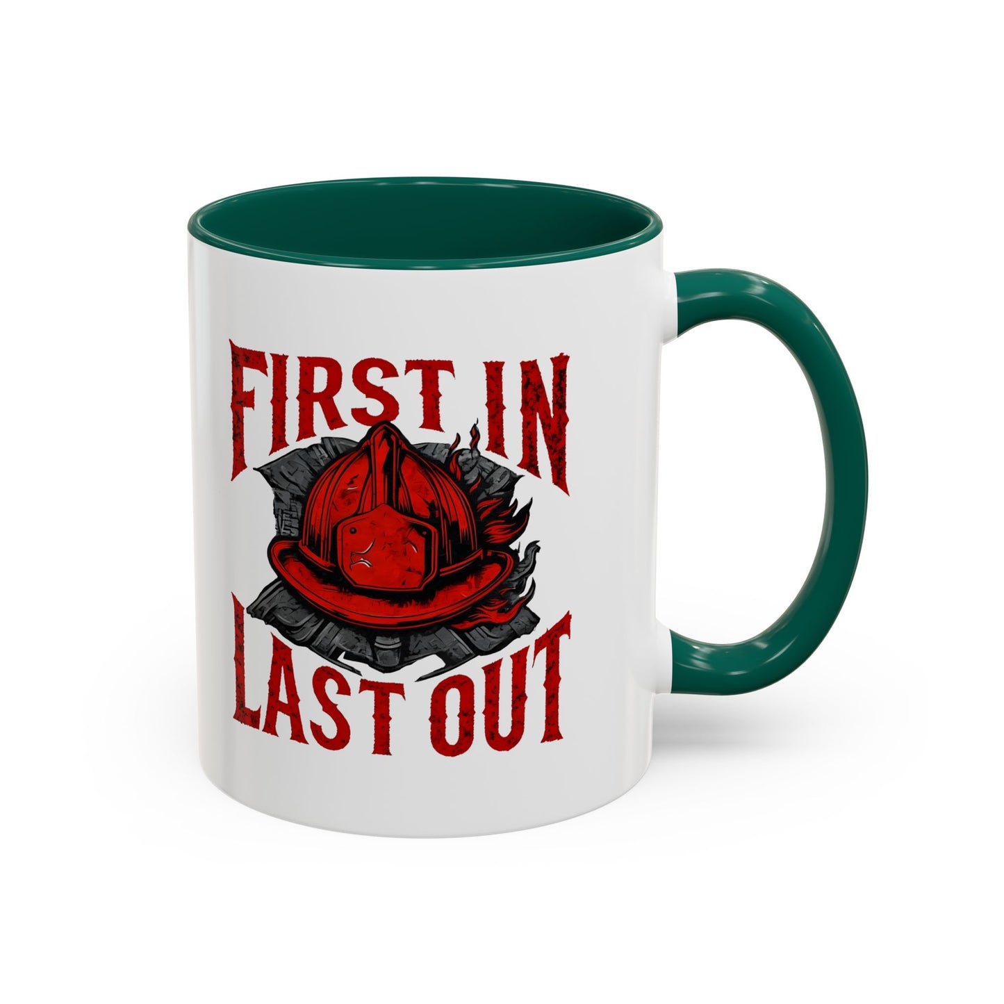Firefighter First In Last Out Mug, Firefighter Gift, Firefighter Wife, Female Firefighter, Fireman, First Responder