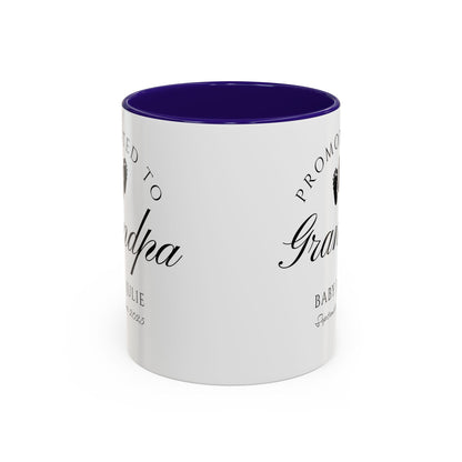 Promoted to Grandpa Mug, Personalized New Grandpa Gift 2025, Custom Baby Announcement Coffee Cup, Pregnancy Reveal for Grandfather, First Grandchild Gift