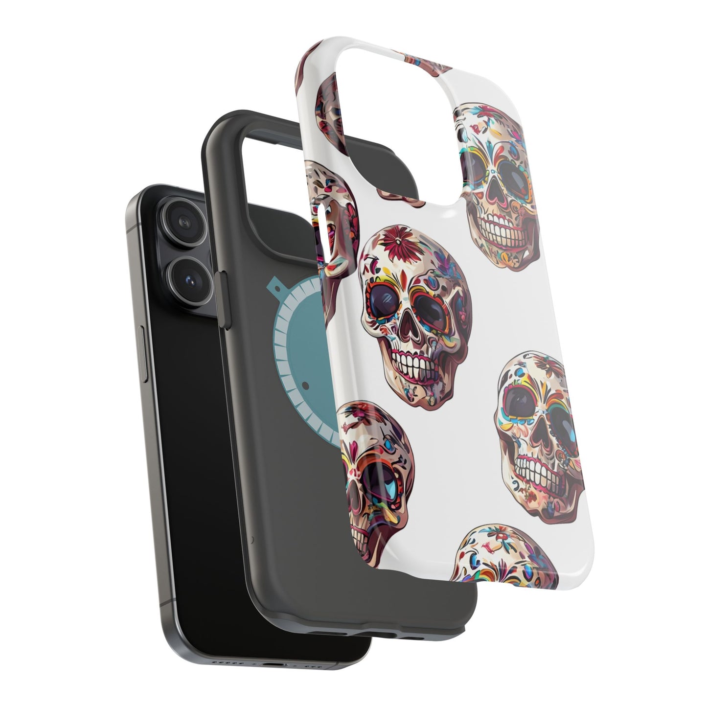 Sugar Skull Phone Case, Dia De Los Muertos, Day Of The Dead, Mexican Tradition, Sugar Skull Art, Wireless Charger