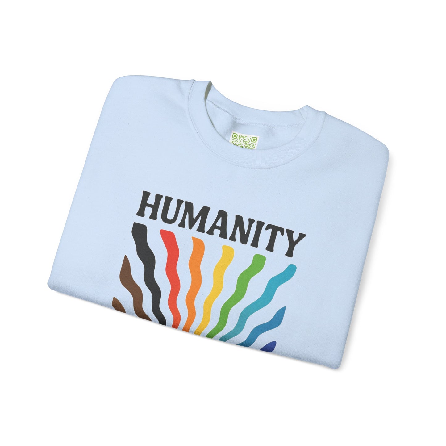 Pride Month Crewneck Sweatshirt, Humanity is Inclusive, LGBT Shirt, Lesbian Pride, Bisexual, Transgender, Equal Rights, pridemonth