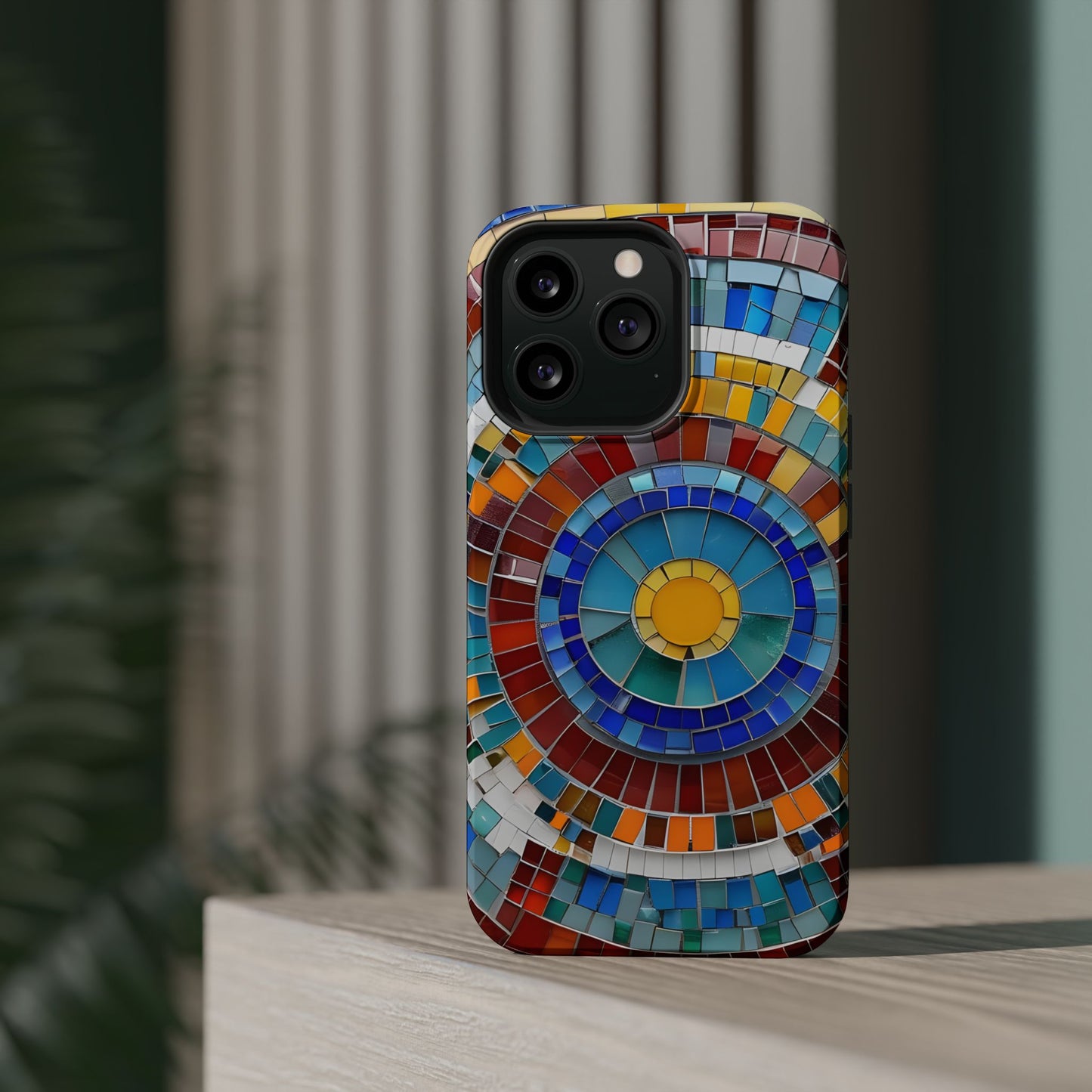 Vibrant Mosaic  iPhone Case - Colorful iPhone Cover, Unique Phone Accessory, MegSafe iPhone cover