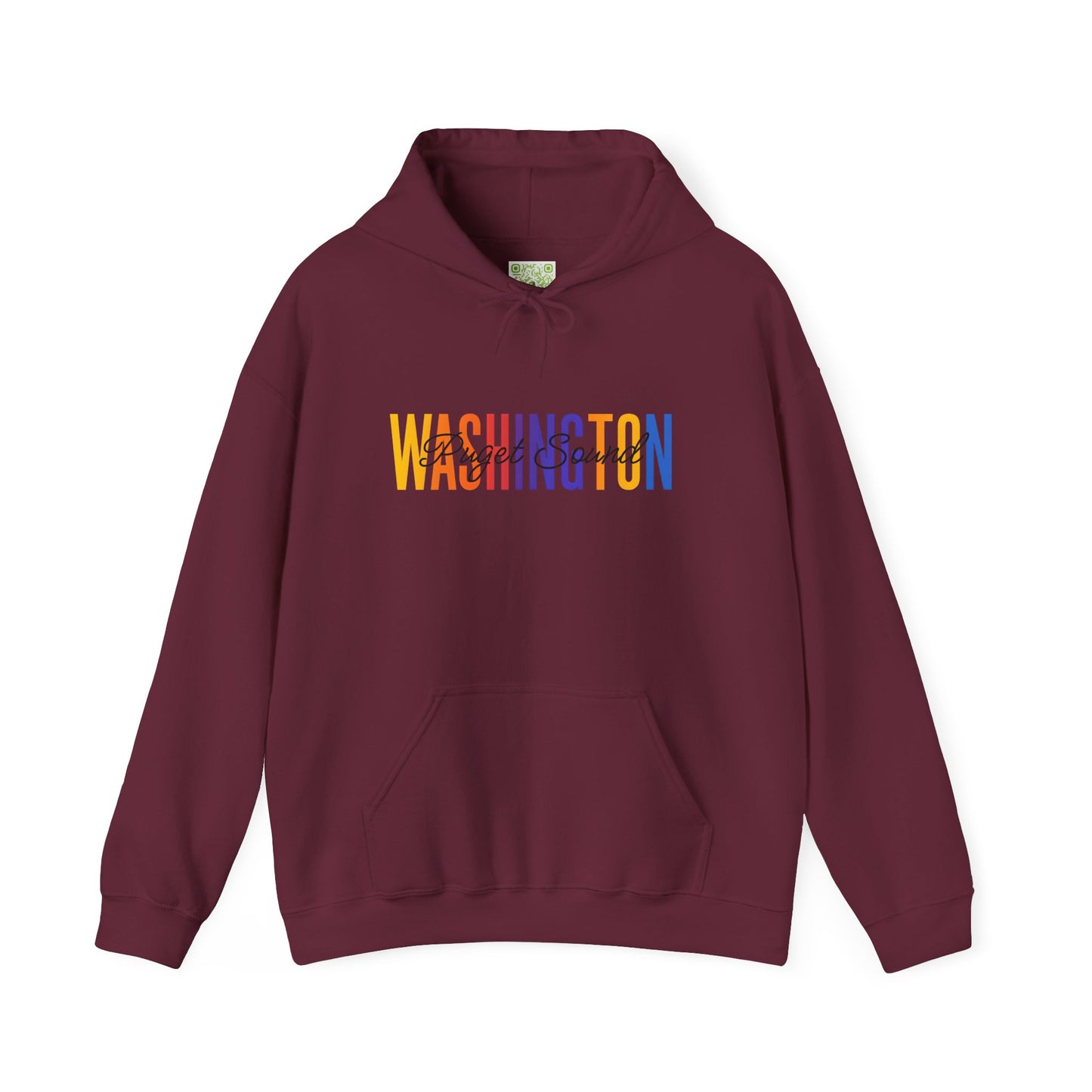 Colorful Puget Sound Washington Hoodie, Tacoma Sweatshirt, Puget Sound Gift, Washington Vacation, Men’s Pullover, Woman's Pullover