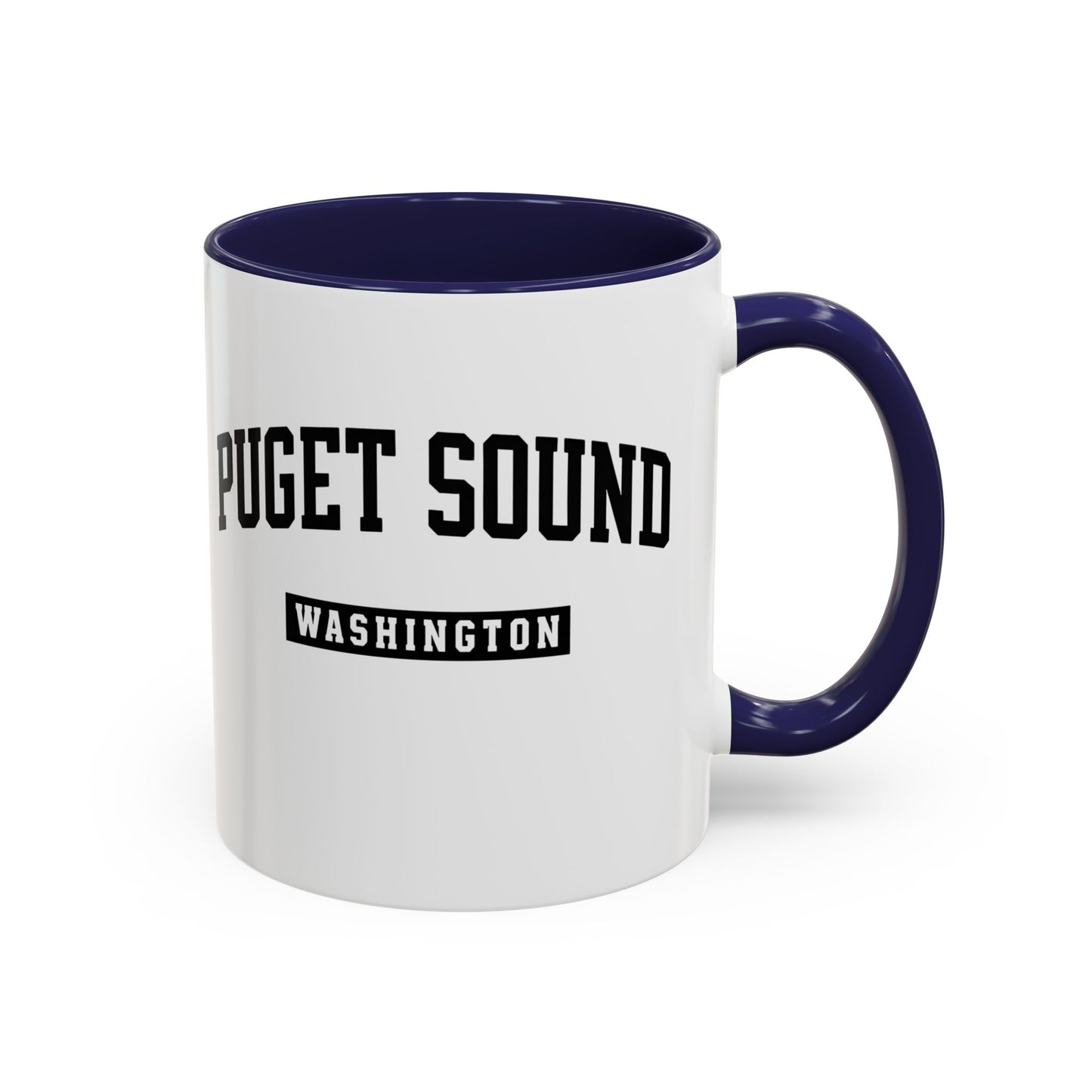 Puget Sound Washington Accent Coffee Mug, Tacoma, Puget Sound Gift, Puget Sound WA, Washington Souvenir, Puget Sound Mug