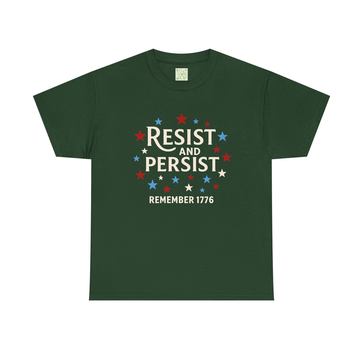 Resist and Persist Tee, Unisex Cotton, Fourth of July Shirt, Memorial Day Shirt, Patriotic Shirt, Freedom Shirt, USA Flag Tee