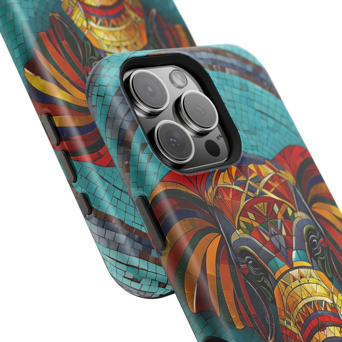 Artistic Elephant Phone Case, Elephant Case, Trendy iPhone Case, Elephant Lover Gift, Unique iPhone Case, Mosaic Design