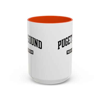 Seattle, Tacoma, Puget Sound Washington Accent Coffee Mug, Tacoma, Puget Sound Gift, Puget Sound WA, Washington Souvenir, Puget Sound Mug