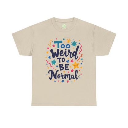 Enneagram 4 Too Weird to be Normal Tee, Unisex Cotton Tshirt, Enneagram Apparel, Statement Graphic Tee, Enneagram Merch