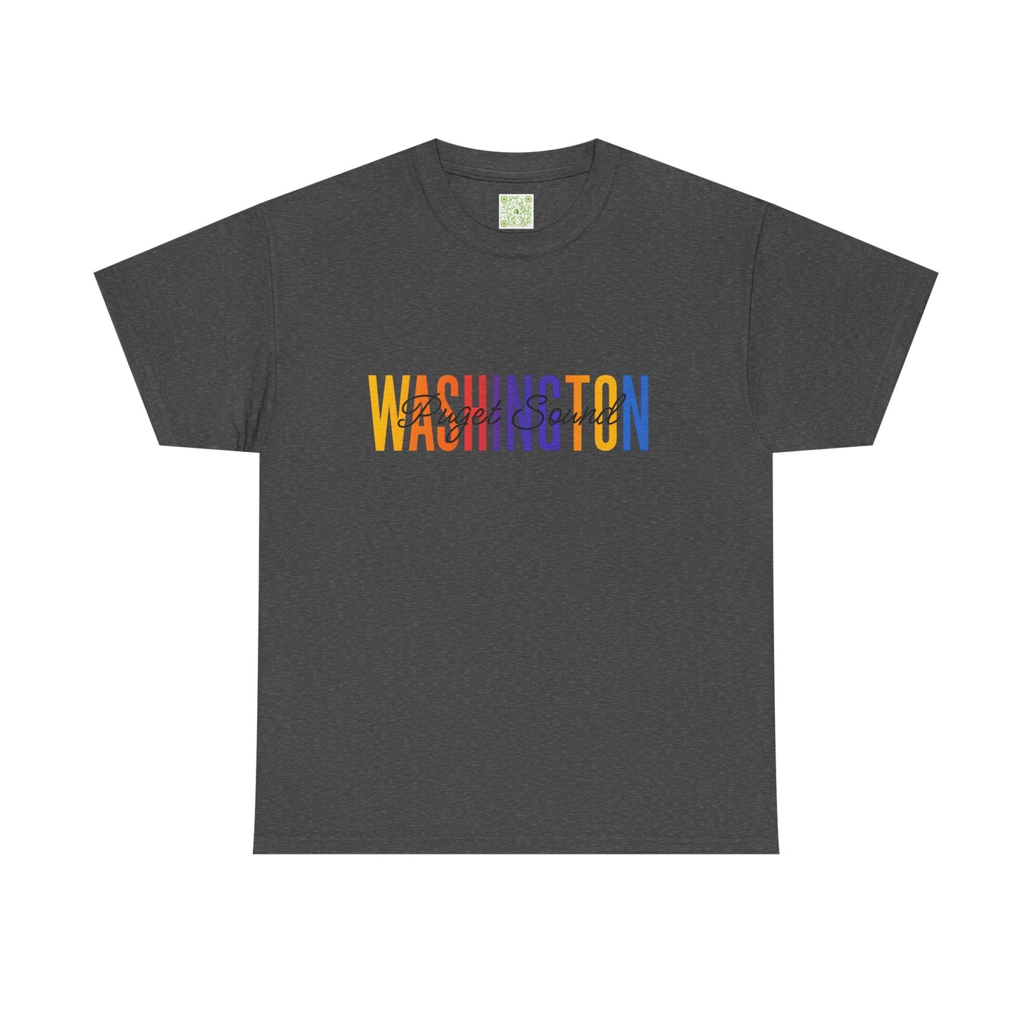 Colorful Puget Sound Washington Tee, Unisex Cotton Shirt, Tacoma Souvenir, Puget Sound Gift, Washington Souvenir