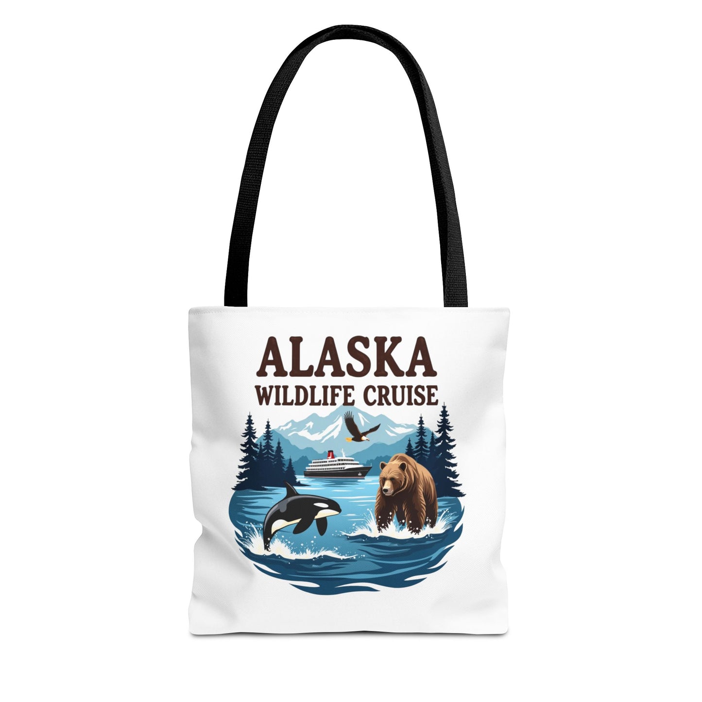 Alaska Wildlife Cruise Tote Bag, Adventure Lovers Gift, Cruise Squad 2025, Alaska Vacation Tote Bag, Alaskan Cruise Tote