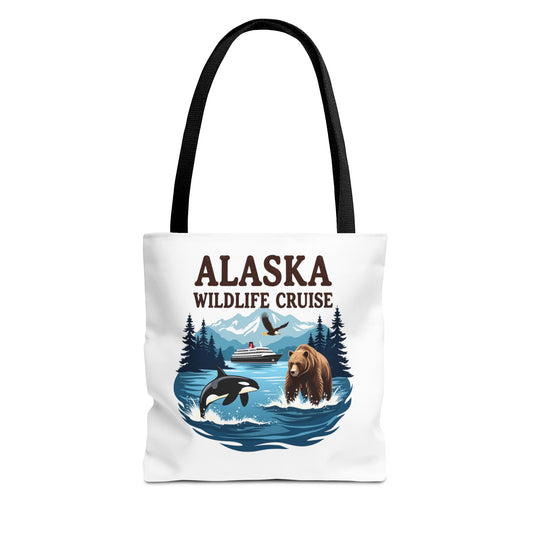 Alaska Wildlife Cruise Tote Bag, Adventure Lovers Gift, Cruise Squad 2025, Alaska Vacation Tote Bag, Alaskan Cruise Tote