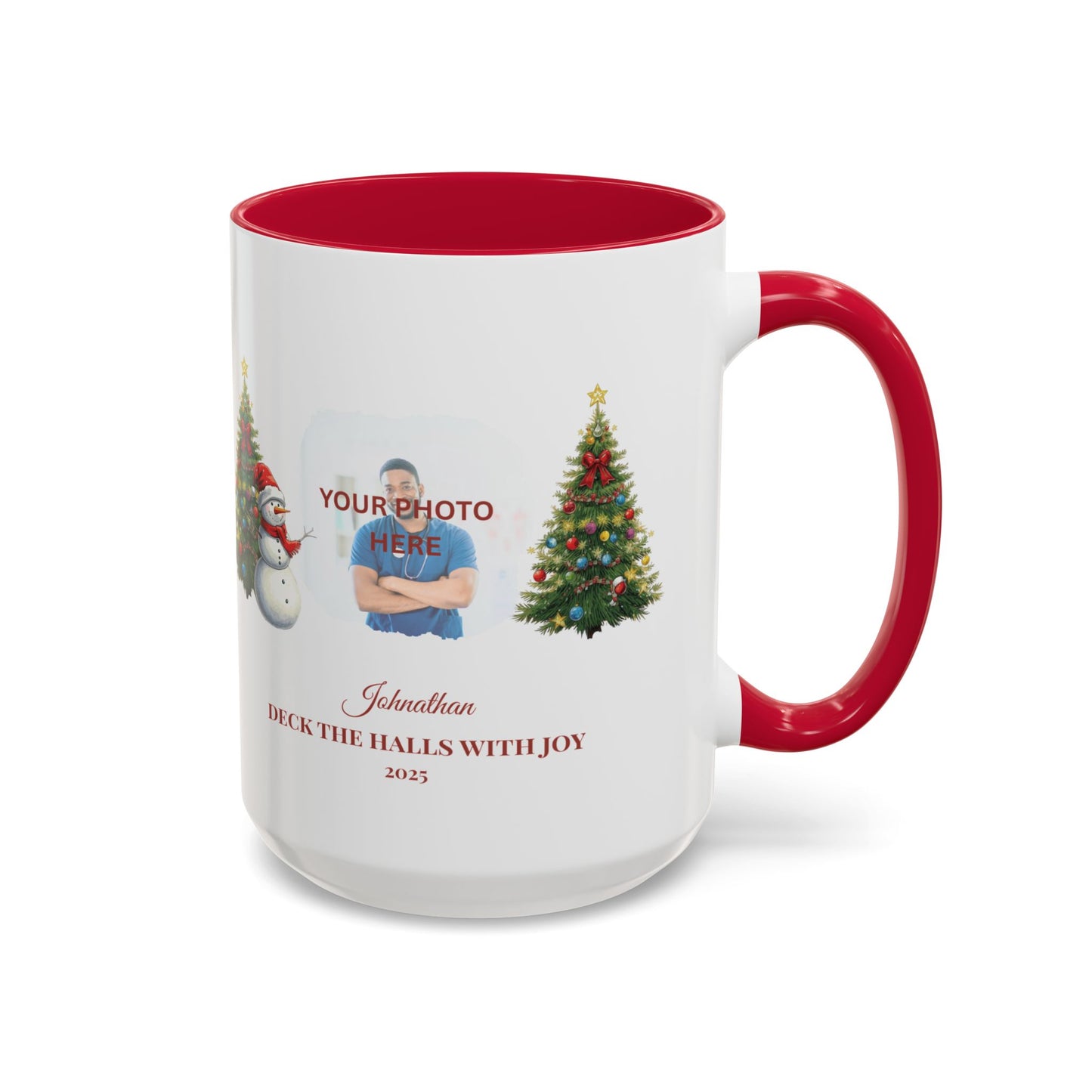 Personalized Snowman Mug with Custom Photo – Cute Christmas Cocoa Cup, Holiday Gift for Neighbors, Snowman Coffee Mug 2025
