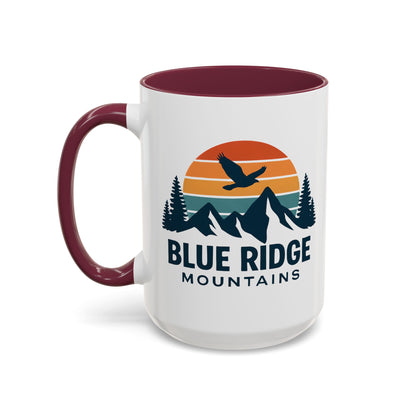 Blue Ridge Mountains, One Happy Camper, Accent Coffee Mug, Blueridge Mug, Blue Ridge Parkway, Camping Coffee Mug, Camping Gift
