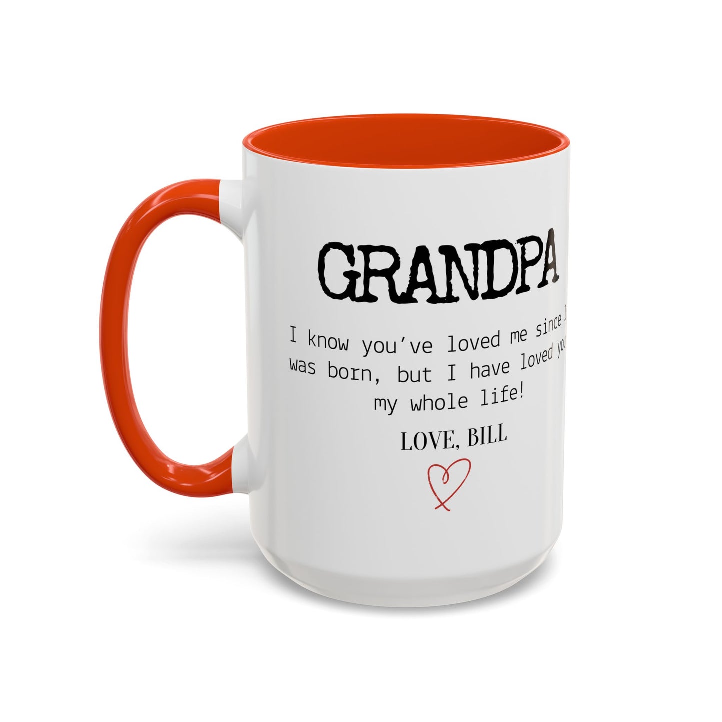 Personalized Grandpa Mug, Gift from Grandchild, Custom Message Coffee Cup, Grandpa Birthday Gift, Father’s Day Mug, Sentimental Gift for Grandpa