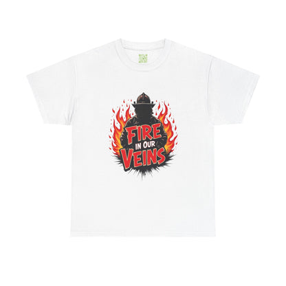 Firefighter Fire in Our Veins TShirt, Firefighter Gift, Firefighting Tee, Thin Red Line, Fireman T-Shirt, Fire Fighting