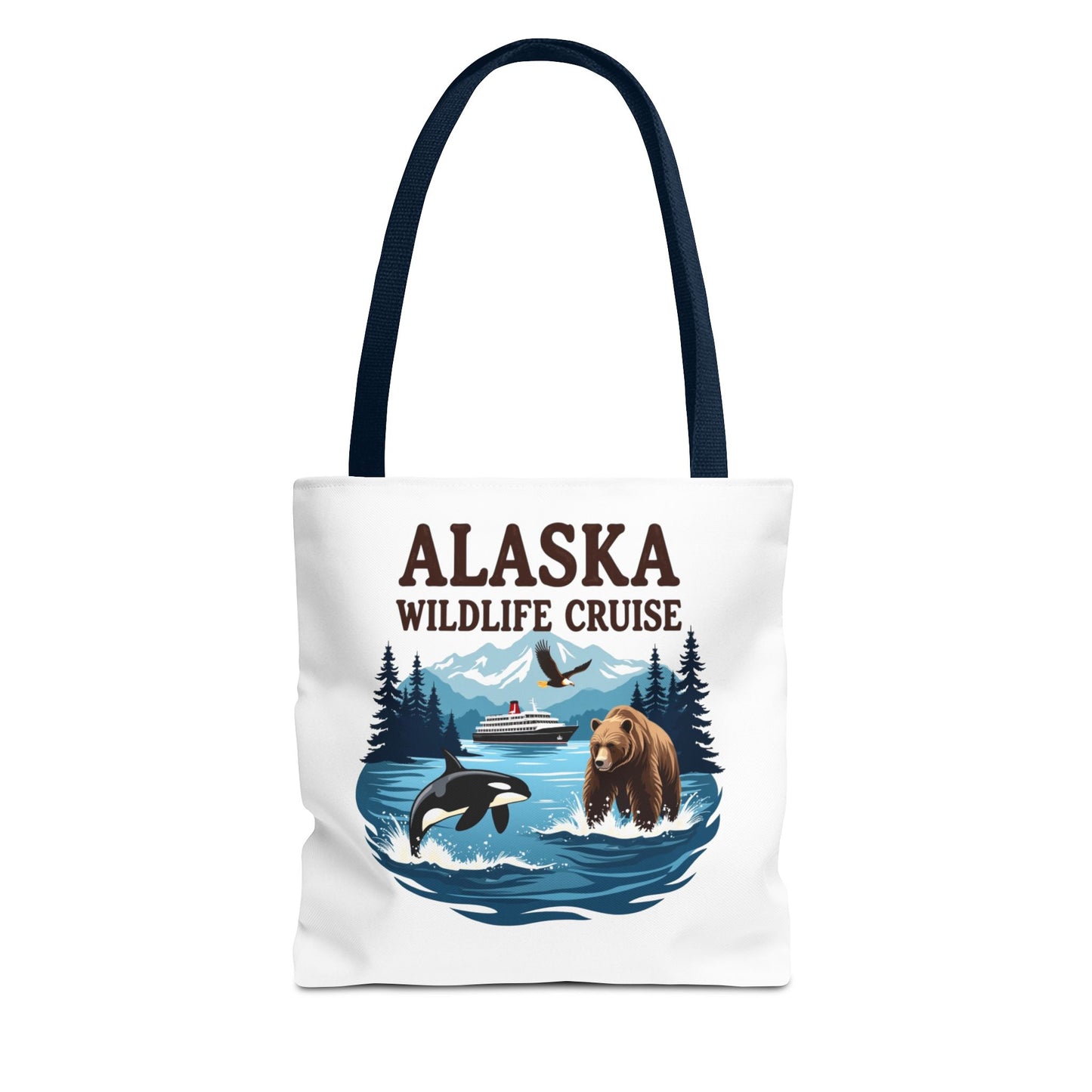 Alaska Wildlife Cruise Tote Bag, Adventure Lovers Gift, Cruise Squad 2025, Alaska Vacation Tote Bag, Alaskan Cruise Tote