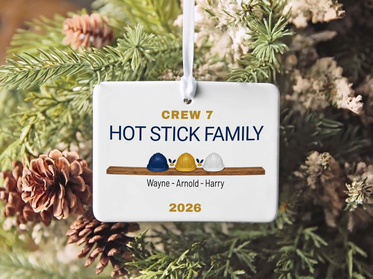 Funny Lineman Gifts: Gifts for Lineman, Humor Ornament Ideas, Ceramic Christmas Stocking Stuffer 2026, Unique Custom Name Gift