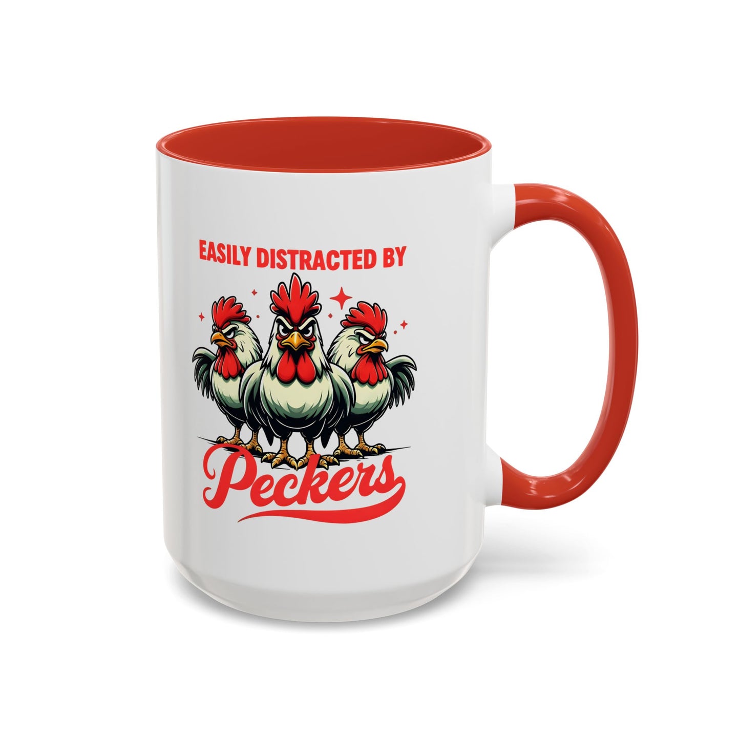 Easily Distracted by Peckers Coffee Mug, Inappropriate Gift, Naughty Valentines, Dark Humor Gift, Offensive Mug, Silly Mug