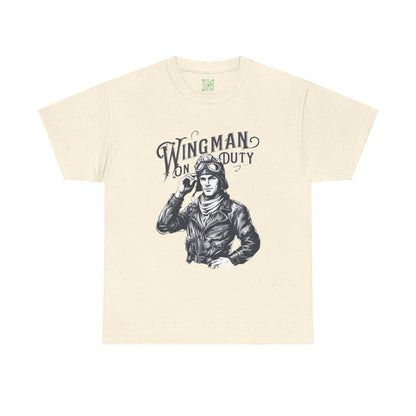 Wingman on Duty TShirt, Unisex Wingman Tee, Best Friend Gift, Gift for Him, Adventure Apparel, Casual Heavy Cotton Shirt, Leader Night Out