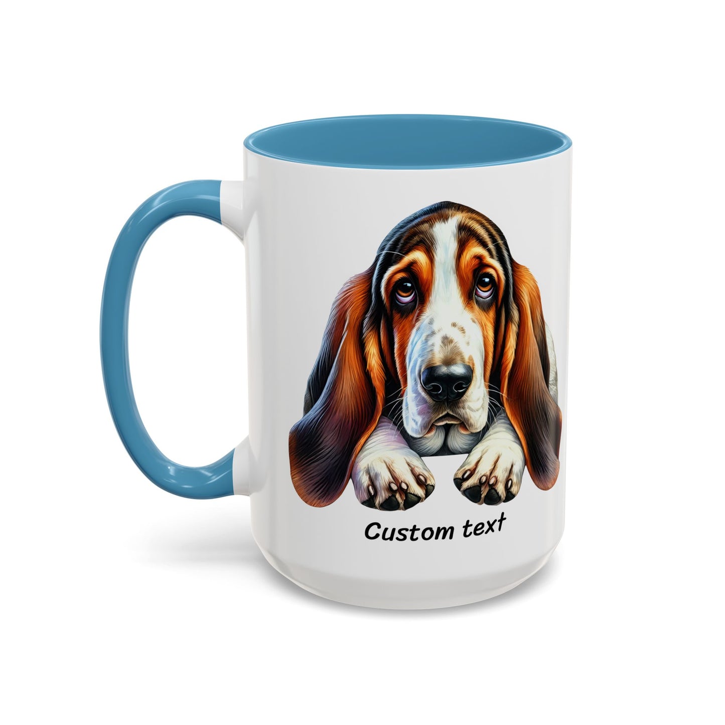 Funny Basset Hound Dog Lover Mug, Dog is Friendly, I am Not' Coffee Cup, Dog Mom Gift for Pet Lovers with Attitude and Humor