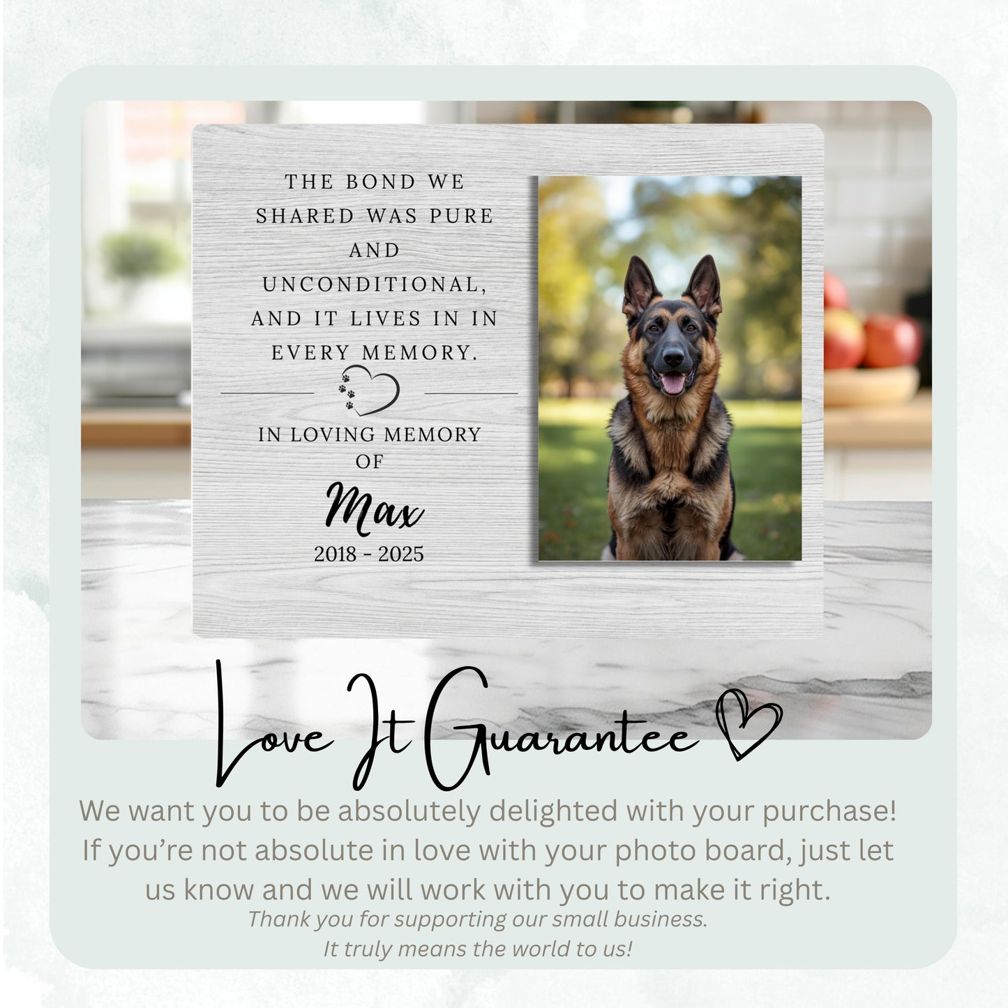 Pet Memorial Gift - Pet Remembrance Gift Memorial - Remembrance Plaque - Vertical