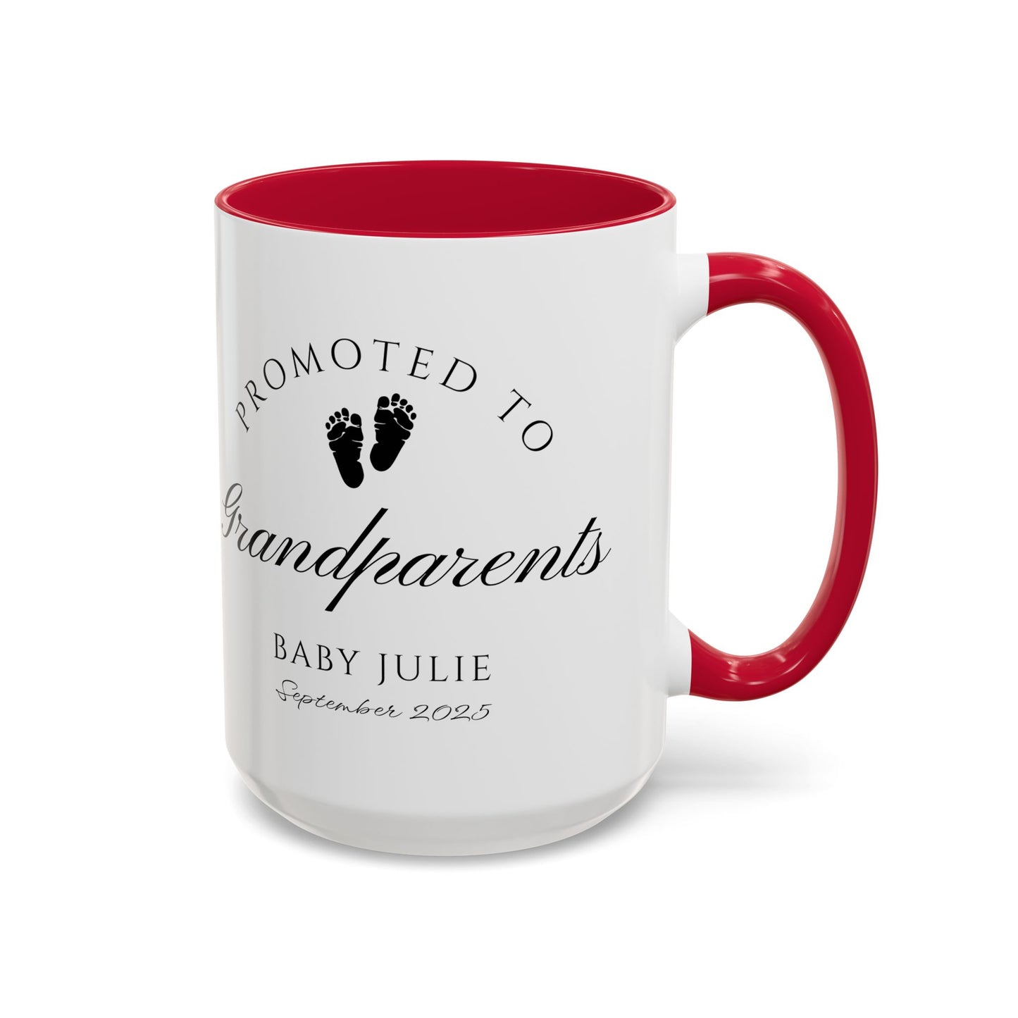 Promoted to Grandparents Mug, Pregnancy Announcement Coffee Cup, Baby Reveal Gift, New Grandparent Mug, Personalized Baby Announcement