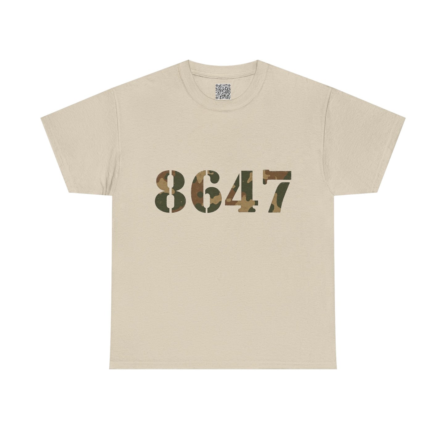 Camo 8647 Graphic Tee, 8647 Shirt, Casual Unisex Cotton, Outdoor Adventures, Streetwear, Gift for Him, Gift for Her, 86 Number 47