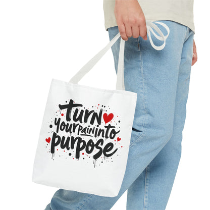 Enneagram 4 Inspirational Tote Bag, Turn Your Pain Into Purpose, Enneagram Type 4, Self Growth, Personality Types