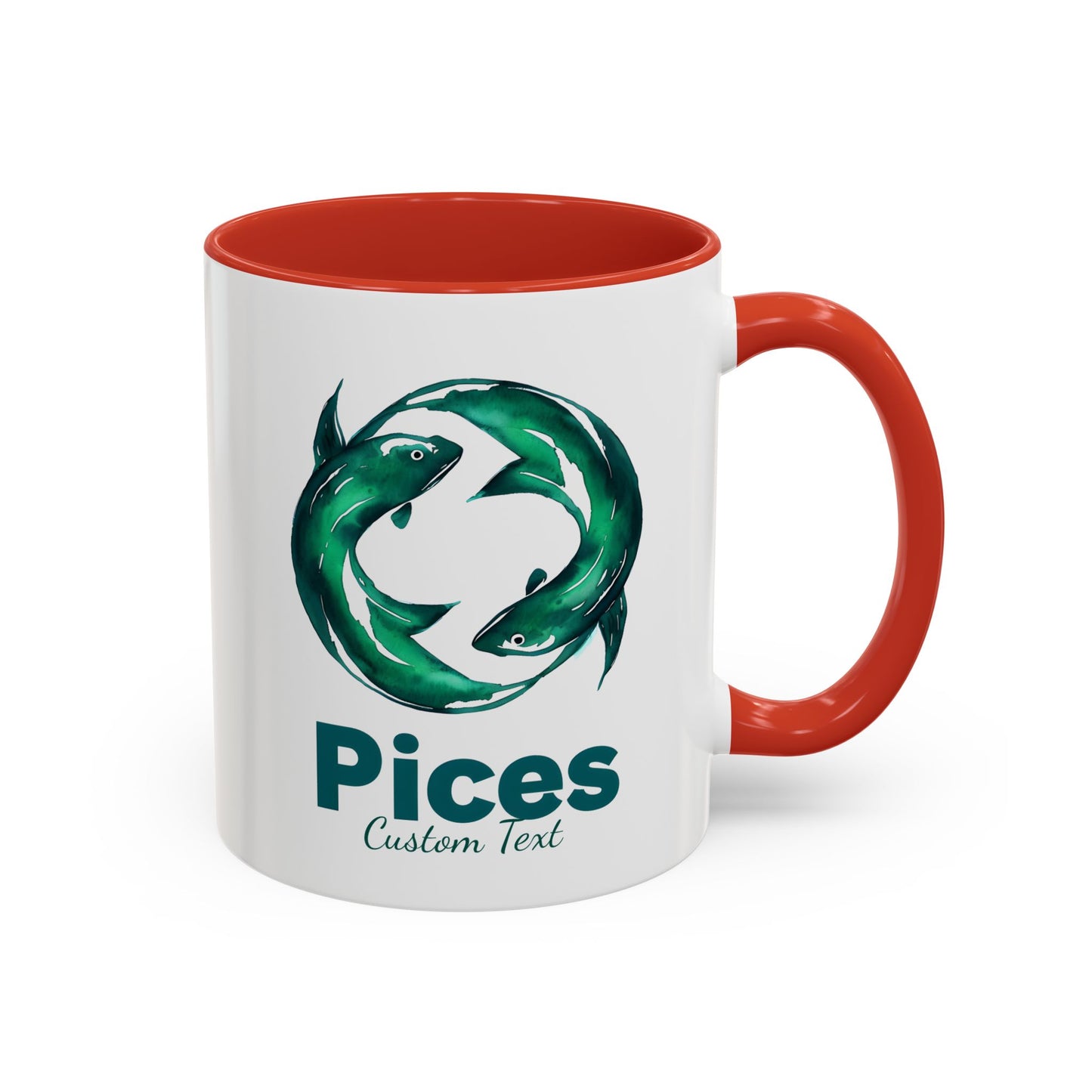 Personalized Pisces Accent Coffee Mug, Zodiac Mug, Astrology Mug, Zodiac Sign Mug, Custom Zodiac Gift, Pisces Birthday Gift