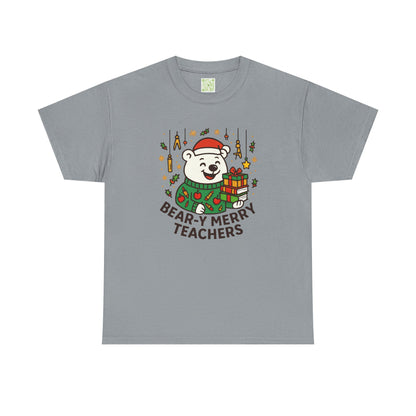 Bear-y Merry Teachers Tee, Best Teacher Ever, Teacher Holiday Gift, Teacher Xmas Gift, Santa's Favorite, Custom Teacher Gift