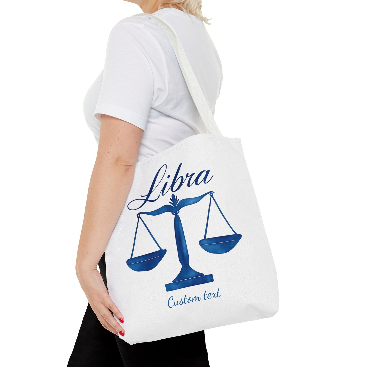 Libra Zodiac Personalized Tote Bag, Artistic Tote Bag, Astrology Lover Tote, Trendy Tote Bag, Unique Weekender Bag
