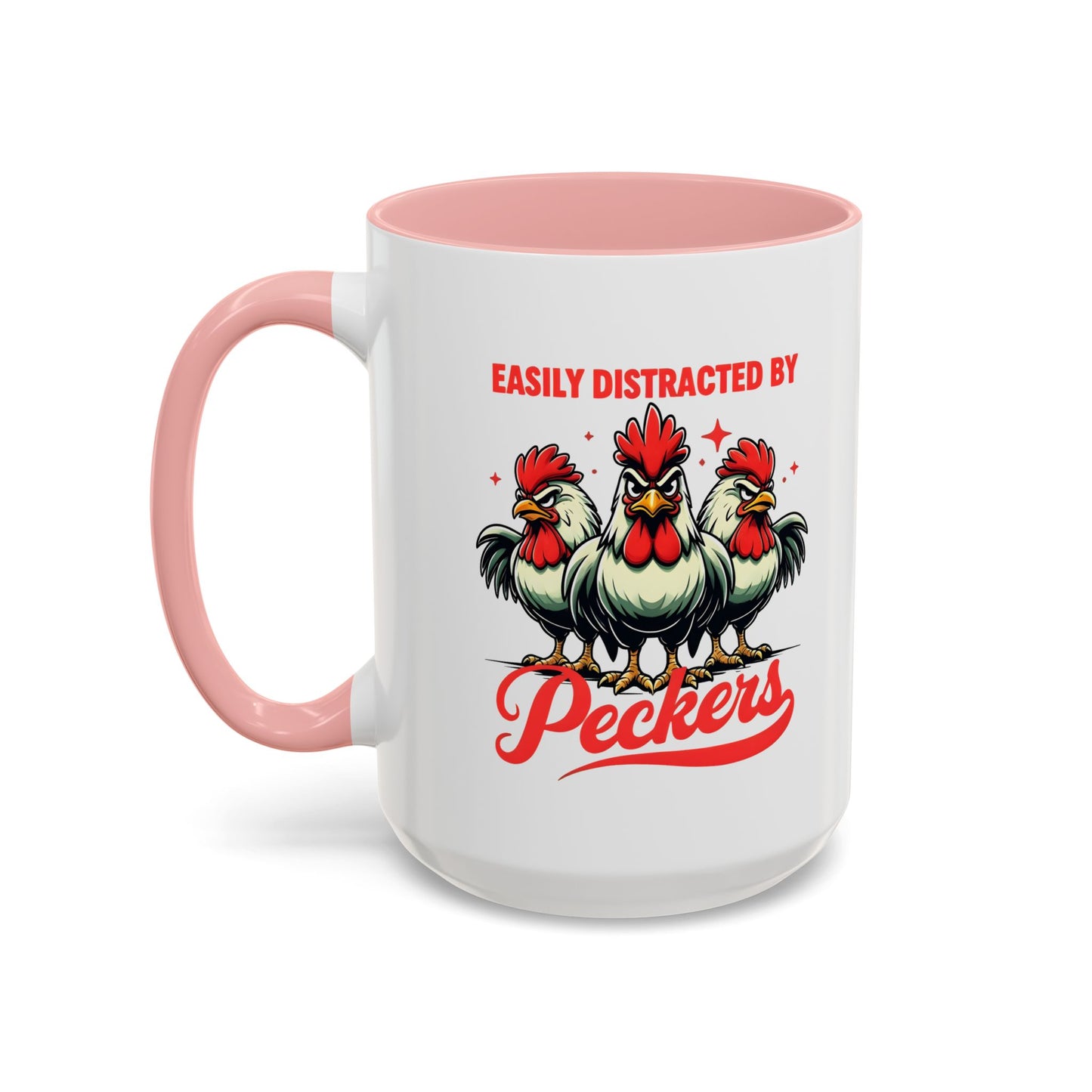 Easily Distracted by Peckers Coffee Mug, Inappropriate Gift, Naughty Valentines, Dark Humor Gift, Offensive Mug, Silly Mug