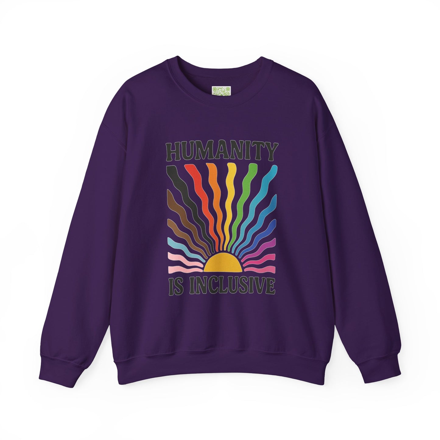Pride Month Crewneck Sweatshirt, Humanity is Inclusive, LGBT Shirt, Lesbian Pride, Bisexual, Transgender, Equal Rights, pridemonth