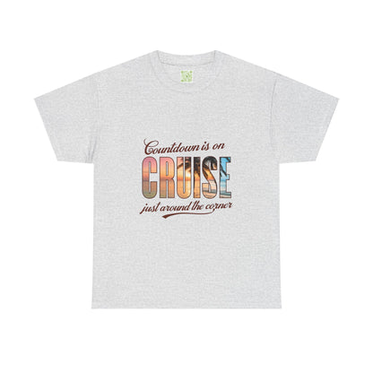 Cruise Countdown Heavy Cotton Tee, Cruise Squad 2025 Shirt, Family Vacation 2025 Tee, Family Cruise Shirt, Custom Travel Shirt