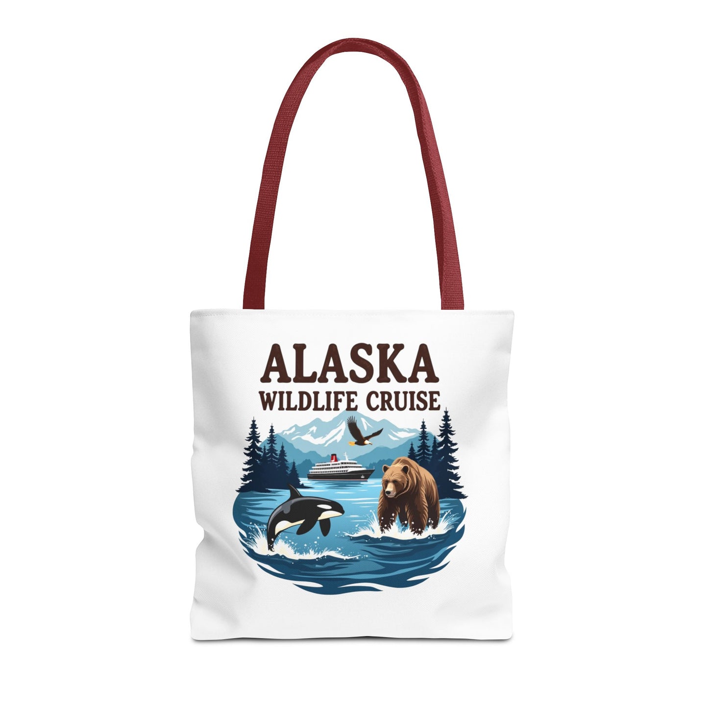 Alaska Wildlife Cruise Tote Bag, Adventure Lovers Gift, Cruise Squad 2025, Alaska Vacation Tote Bag, Alaskan Cruise Tote