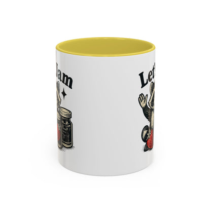 Racoon Mug, Racoon Gifts, Let's Jam Coffee Mug, Strawberry Mug, Cute Summer Mug, Raccoon Strawberry Mug, Funny Raccoon Mug, Trending Now
